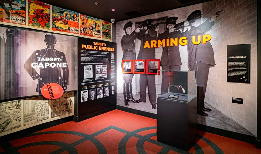 View from the inside of the Mob Museum