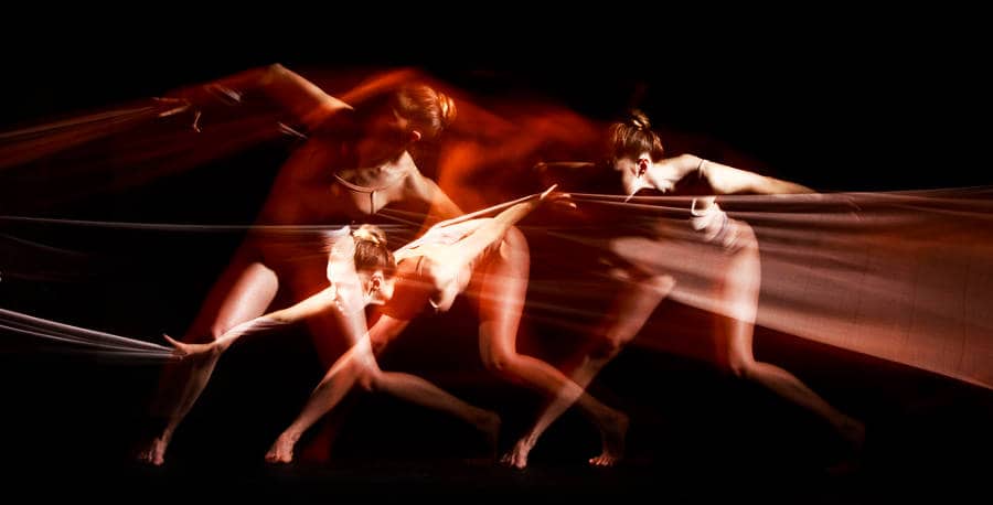 A sensual and emotional performance by a dancer