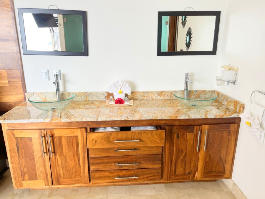 View of the sink and mirror in Mondavi Wellness Resort and Spa