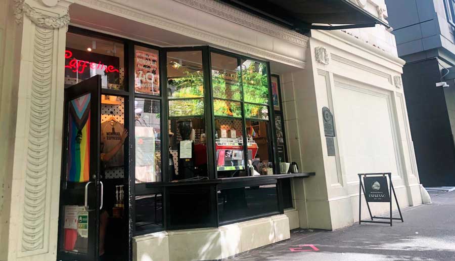 The Monorail Espresso in Seattle from the outside