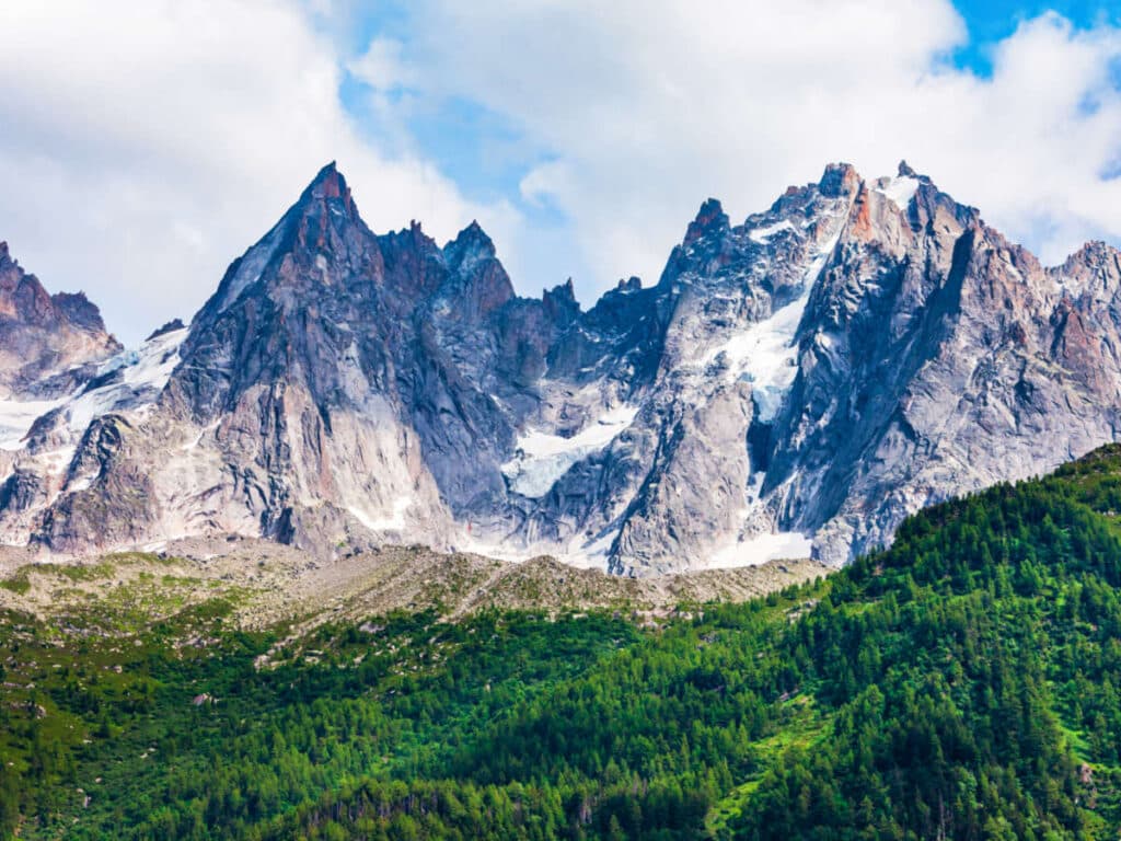 Picturesque view of the great Mont Blanc in France