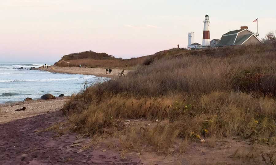The Montauk Lighthouse from afar in Long Island