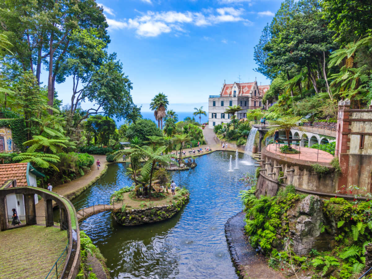 Overlooking view of the tropical garden of Monte Palace Madeira
