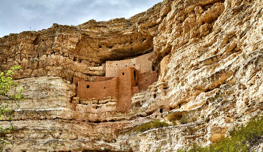 View of dwellings in Montezuma Castle National Monument