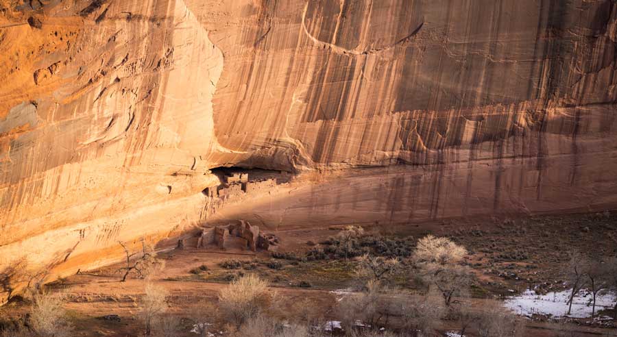 View of the Montezuma Castle National Monument dwellings