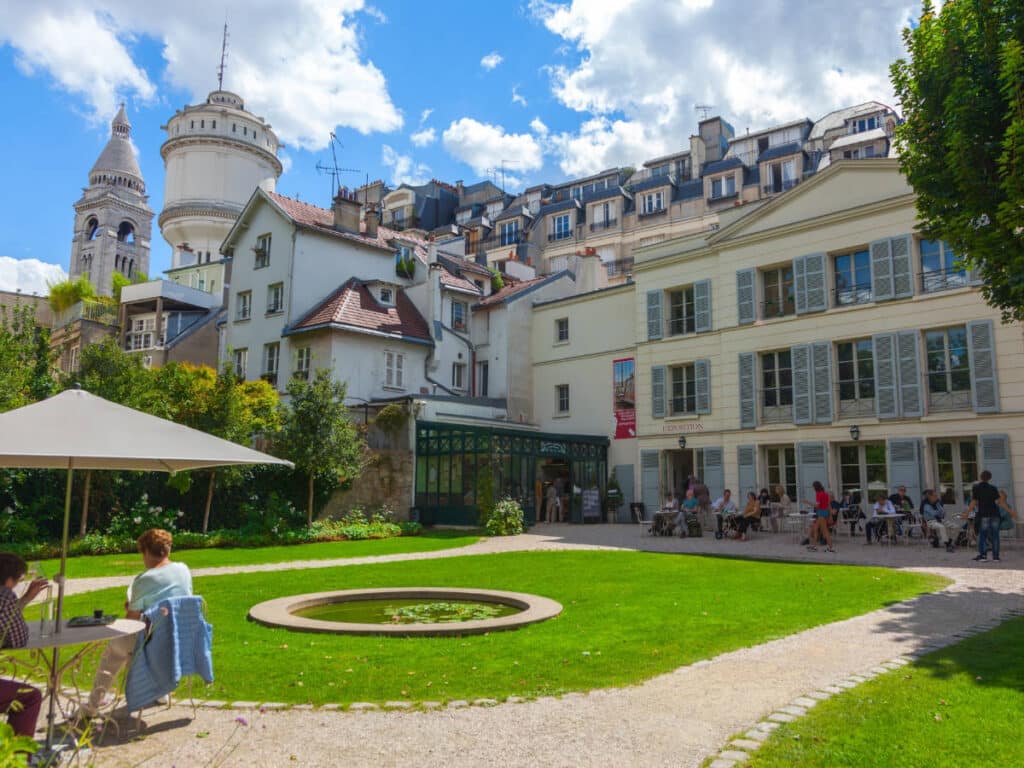 View of the garden area at the Montmartre Museum