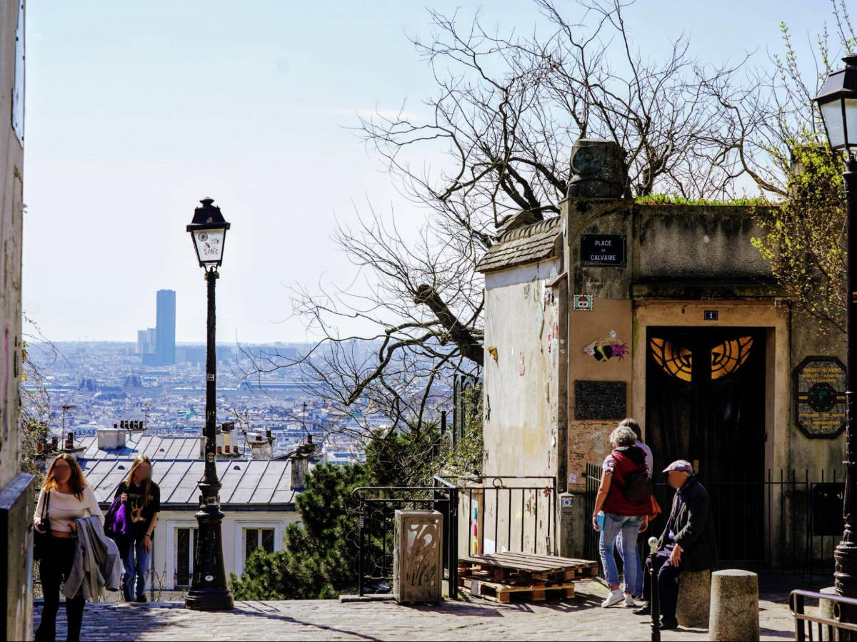 View of the Montparnasse Tower from Montmartre