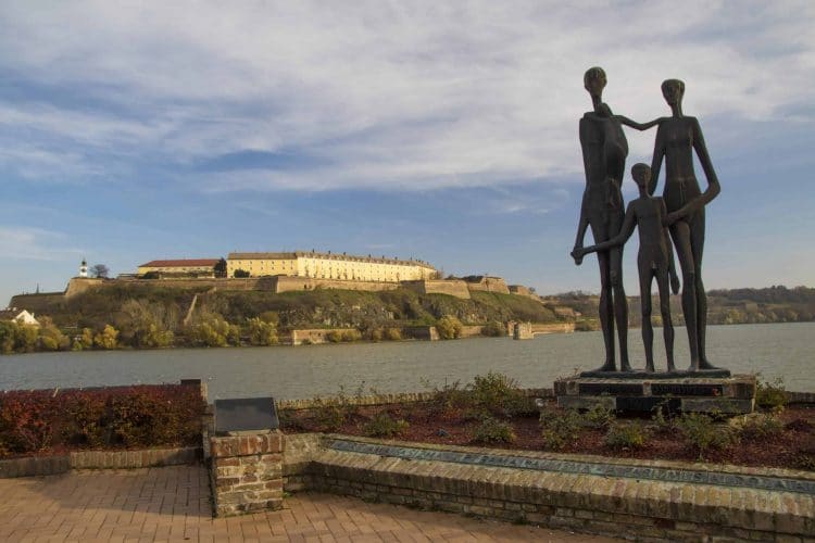 View of Monument to the victims of fascism