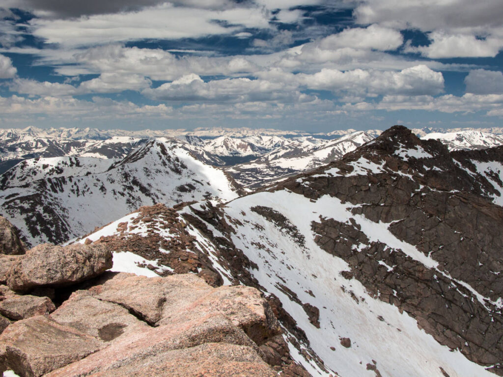 View from the summit of Mount Blue Sky in Colorado