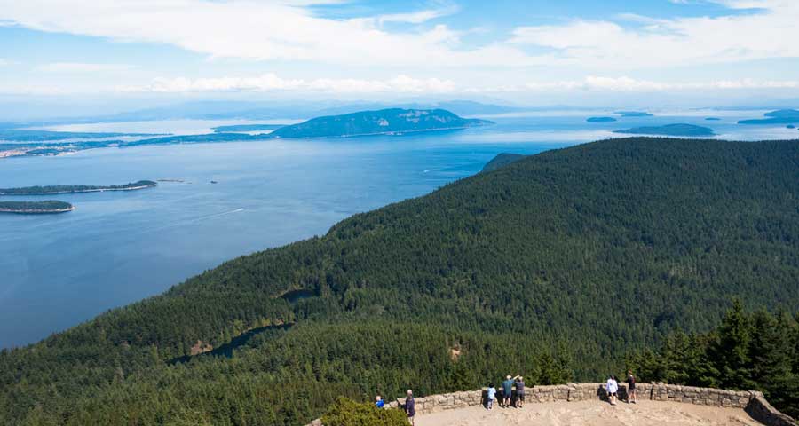 Overlooking view from the Mount Constitution