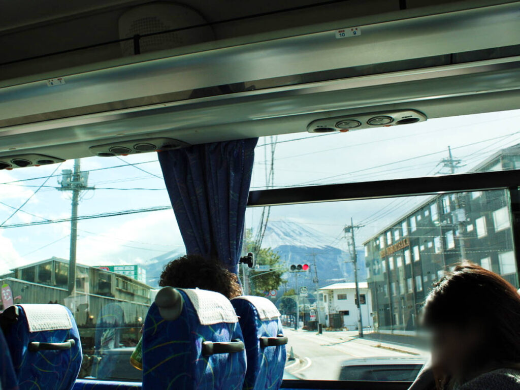 Mount Fuji views from the bus window