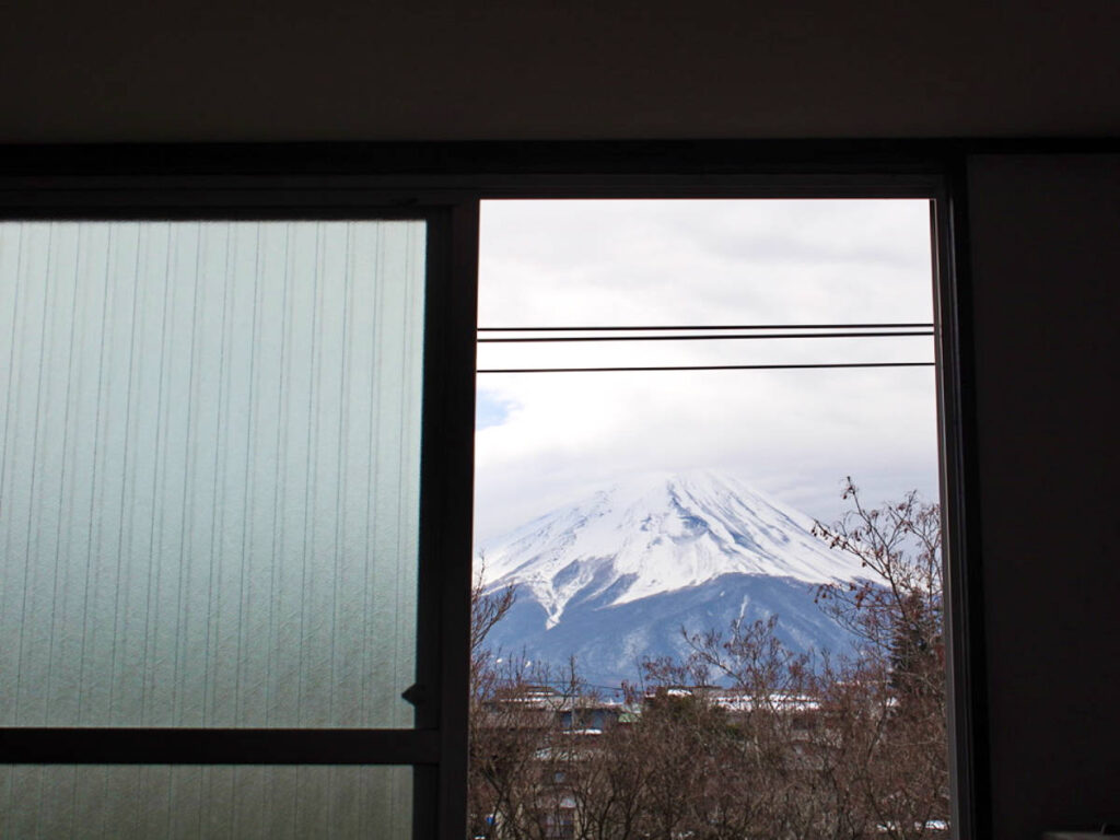 Magnificent views of Mount Fuji from the window