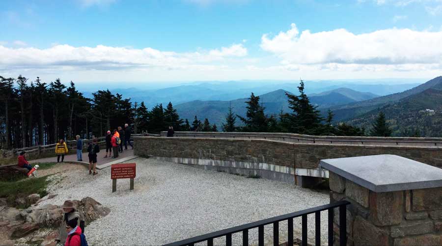 People wandering in Mount Mitchell State Park