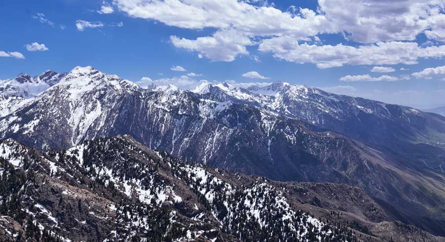 View at the peak of Mount Olympus Trail