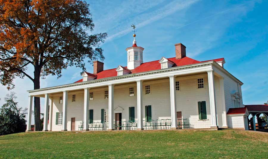 The mansion of George Washington in Mount Vernon