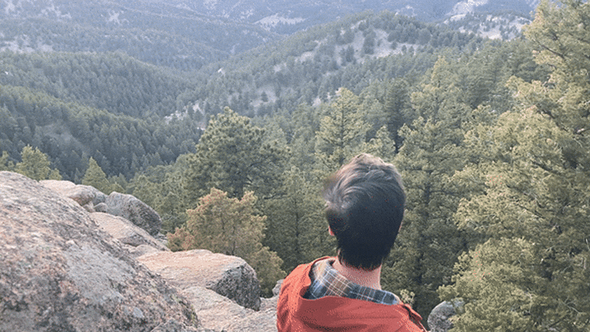 Overlooking view from a mountain top in Boulder