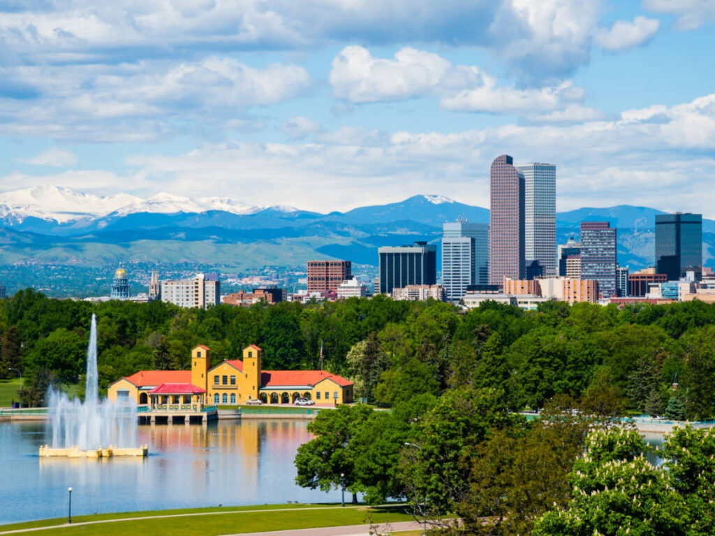 Scenic view of the mountain and skyline views from City Park