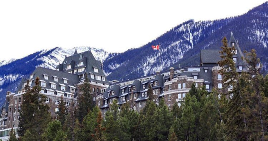 View of the Fairmont Banff Springs Hotel