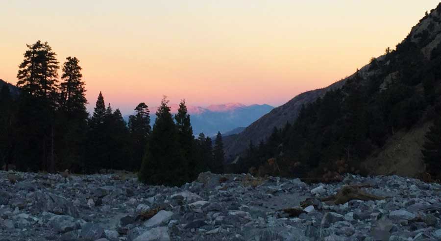 Colorful sky during sunrise in Mt. San Gorgonio