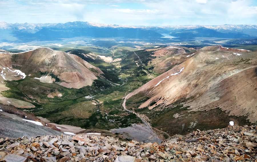 Overlooking view from the top of Mt. Sherman