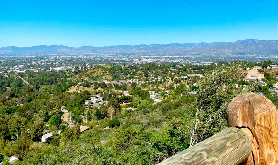 Overlooking view during a stop over in Mulholland Drive