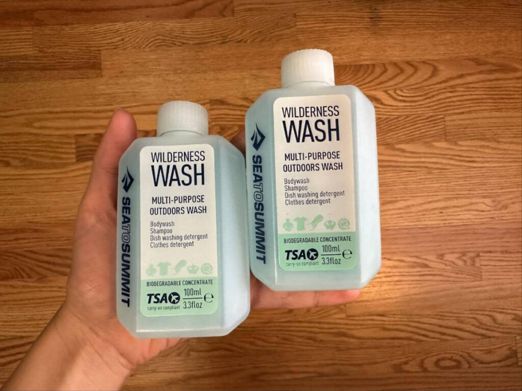 View of a Multi-purpose wash that Lea Rose's always use when travelling