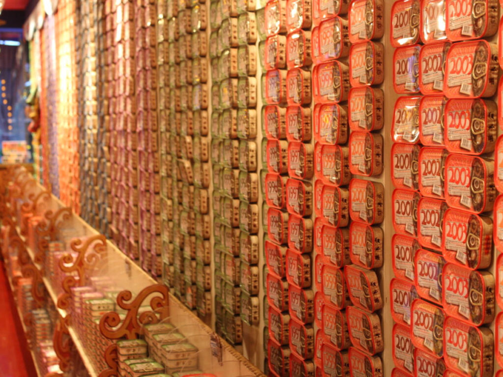 Tins of fish on display at Mundo Fantastico