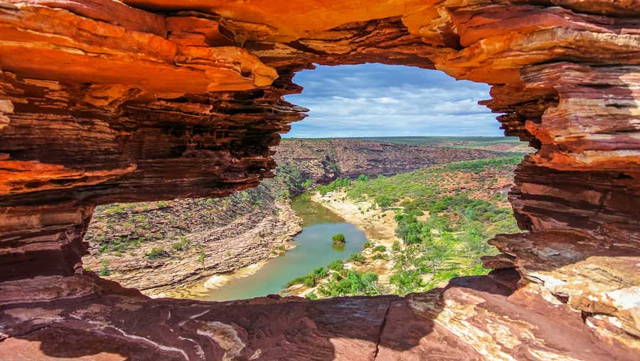 The Murchison River from Nature's window in Kalbarri National Park