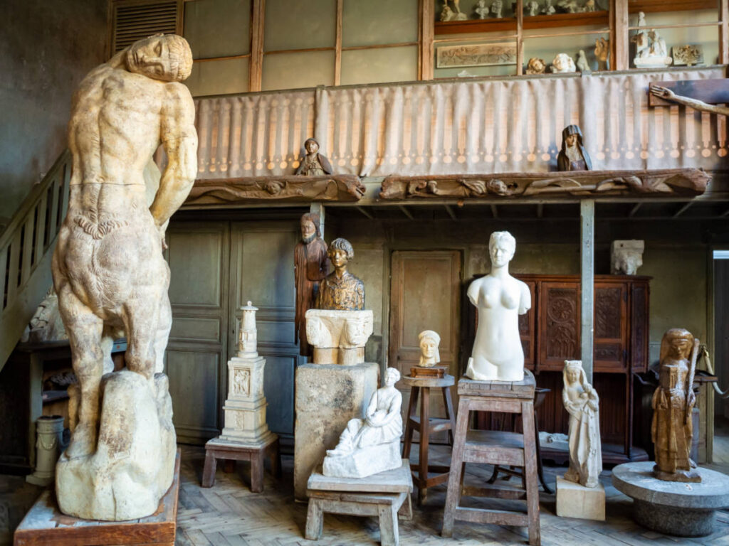 Sculptures at the Atelier of sculptor Antoine Bourdelle at Musée Bourdelle