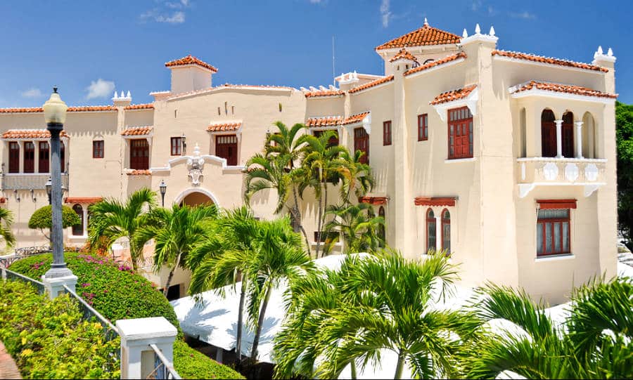 View of the landscape and exterior of Museo Castillo Serralles nearby Barrio Canas