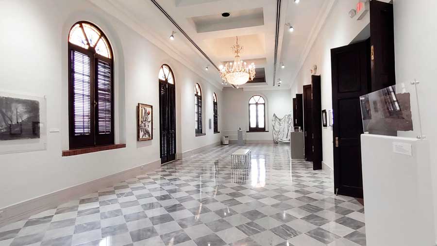 Artwork displayed inside the Museo Francisco Oller