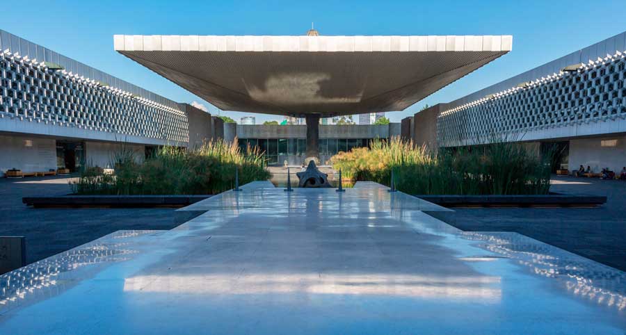 The Museum of Anthropology in Mexico City from the outside