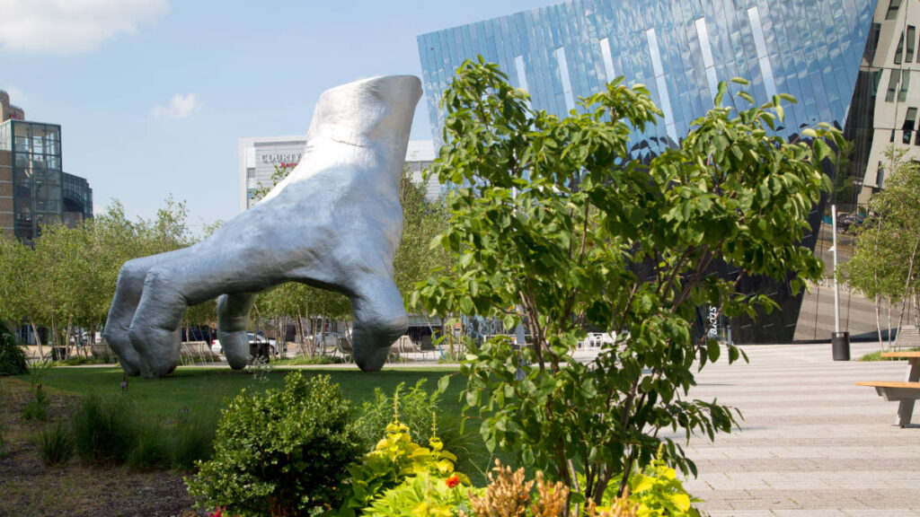 View outside the Museum of Contemporary Art in Cleveland