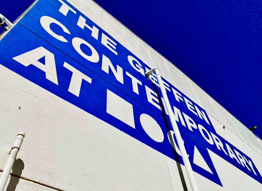 View of a sign in Museum of Contemporary Art
