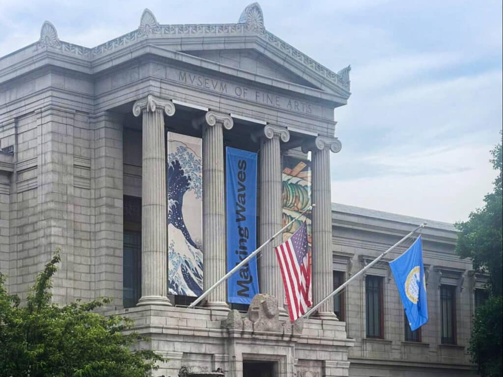 Exterior view of the Museum of Fine Arts in Boston
