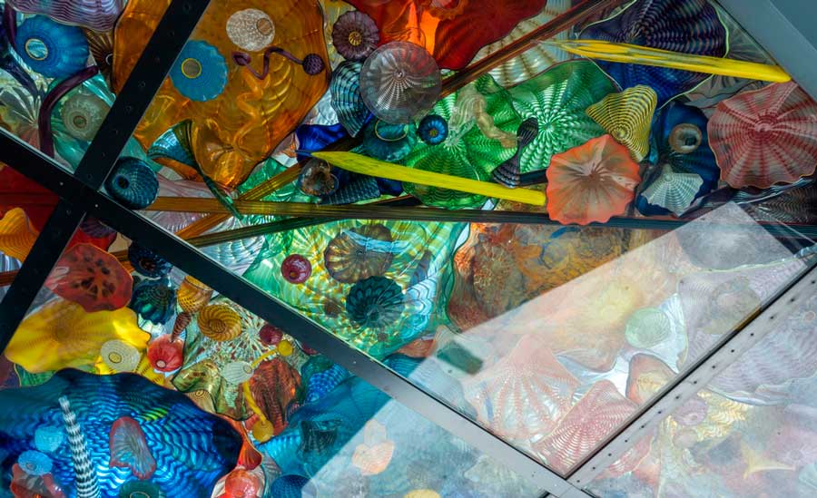 View inside the Museum of Glass