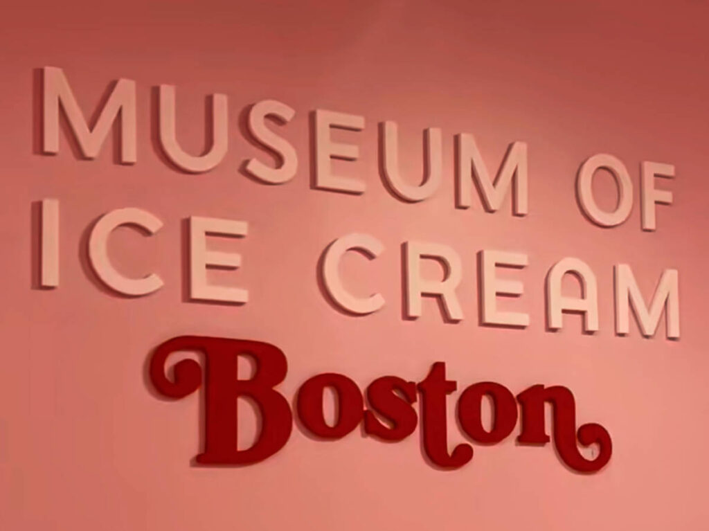 Colorful signage of the Museum of Ice Cream