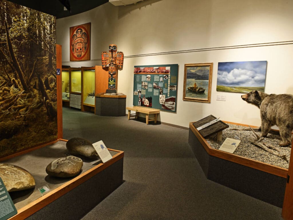 An exhibit displayed inside the Museum of the North