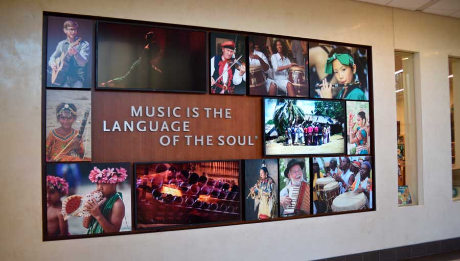 View from the inside of Musical Instrument Museum