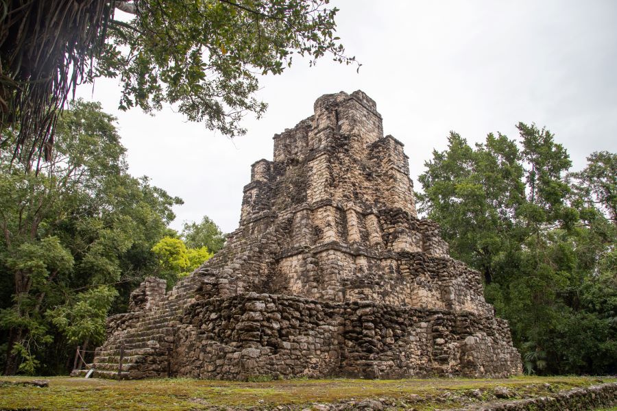 The main pyramid at the Muyil Archaeological site