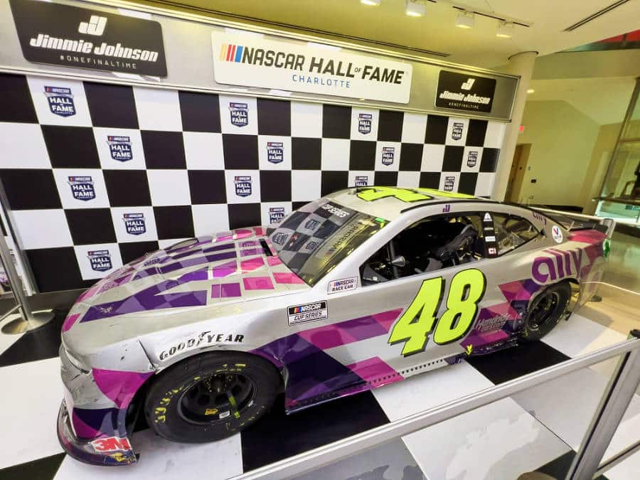 View of the Jimmie Johnson’s Ally Chevrolet at the NASCAR Hall of Fame