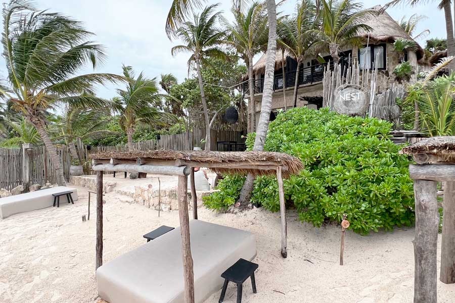 View from the outside of NEST Tulum