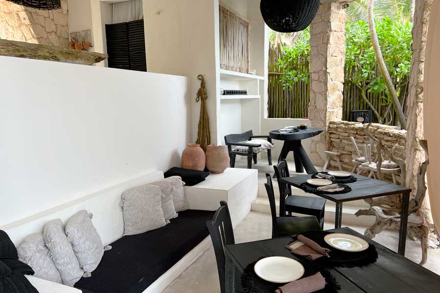 A dining area in NEST Tulum