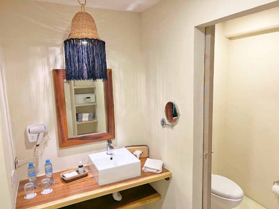 View of bathroom in a guest suite at Naala Tulum
