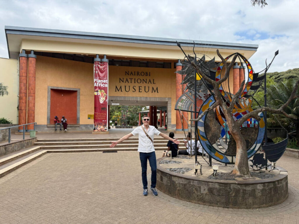The author Nate Hake outside the Nairobi National Museum