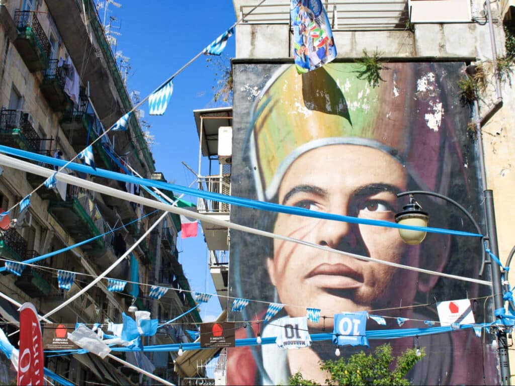 The famous mural at the street of Naples