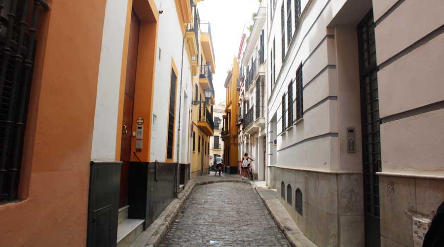 View from a narrow street in Seville