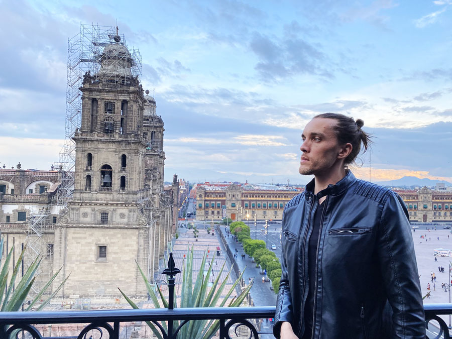 Nate and the view from Zocalo Central