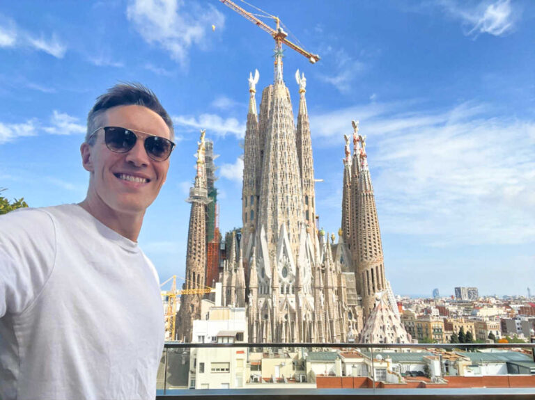 Travel Lemming founder Nate Hake on the rooftop of the Sercotel Hotel Rosellon