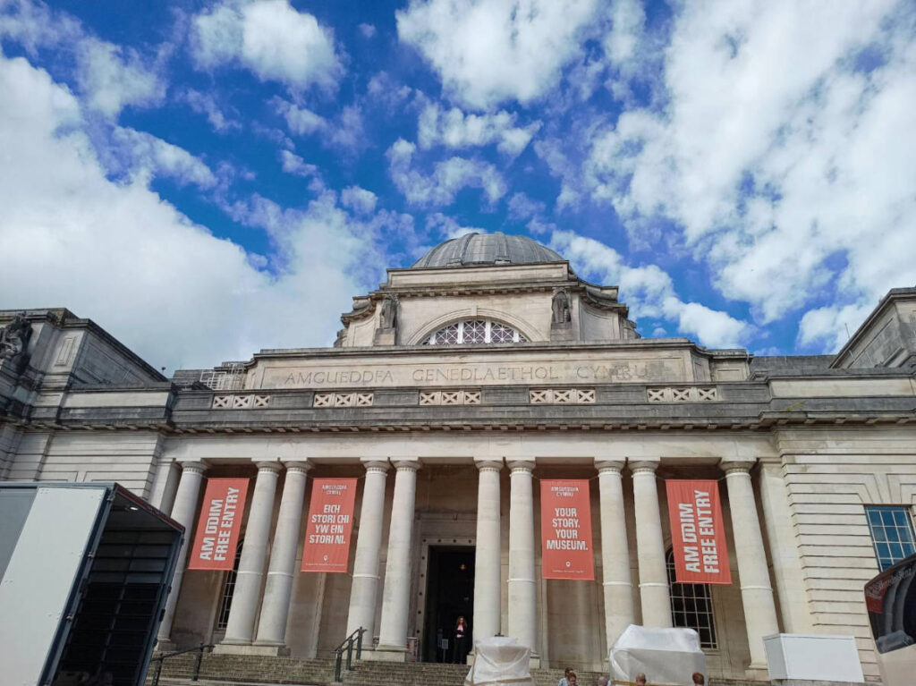 The National Museum Cardiff building from the outside